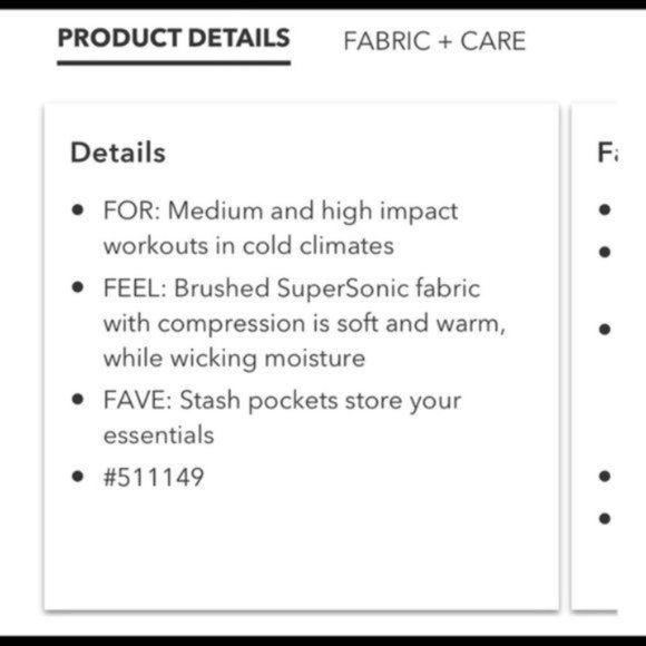 ATHLETA RAINIER 2-IN-1 TIGHTS size small regular - Picture 4 of 7